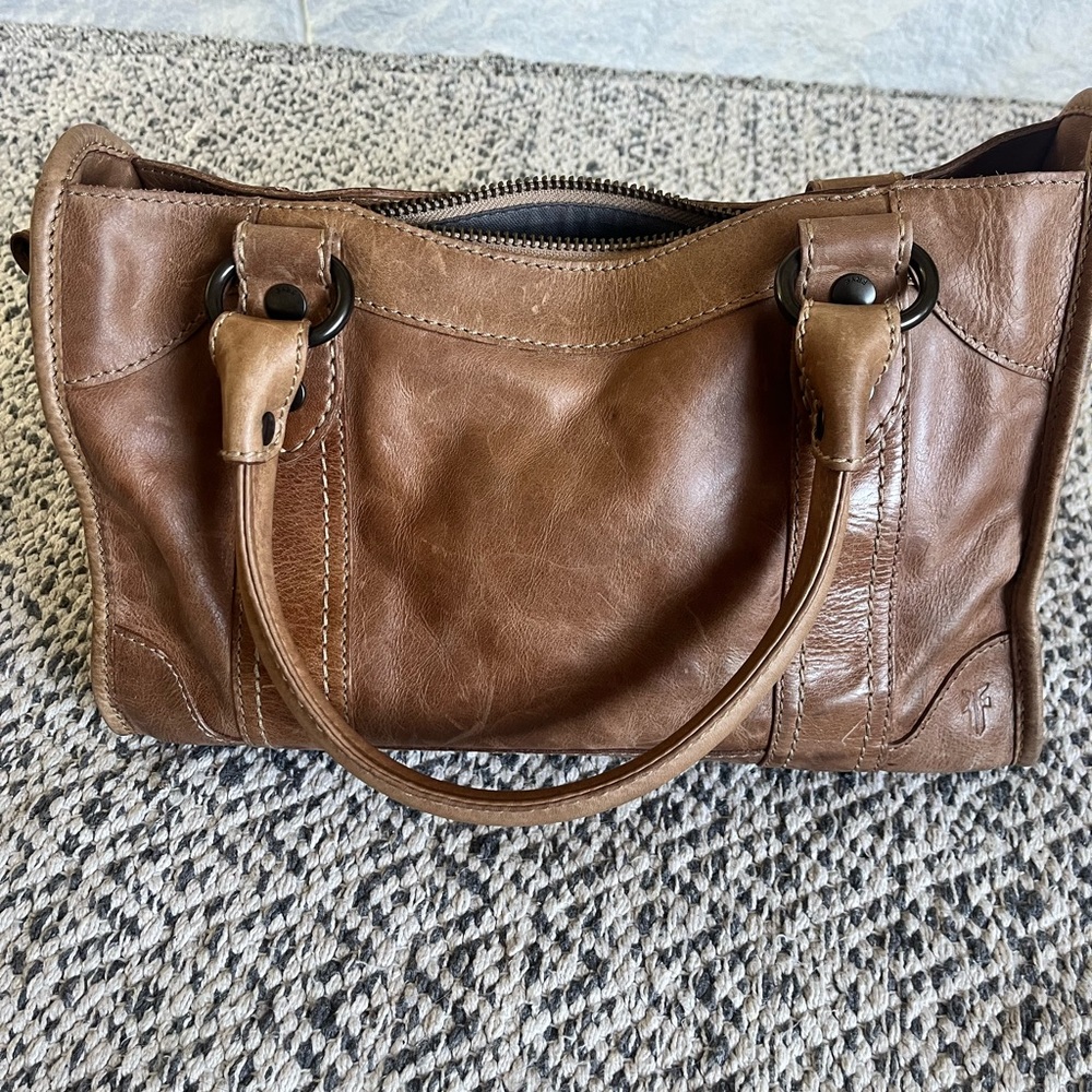Frye Melissa Satchel Beige